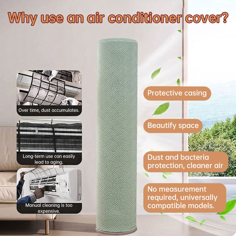 Housse de protection anti-poussière minimaliste pour climatiseur sur pied - Forme cylindrique, haute élasticité, taille universelle pour unités au sol de 3P grande taille