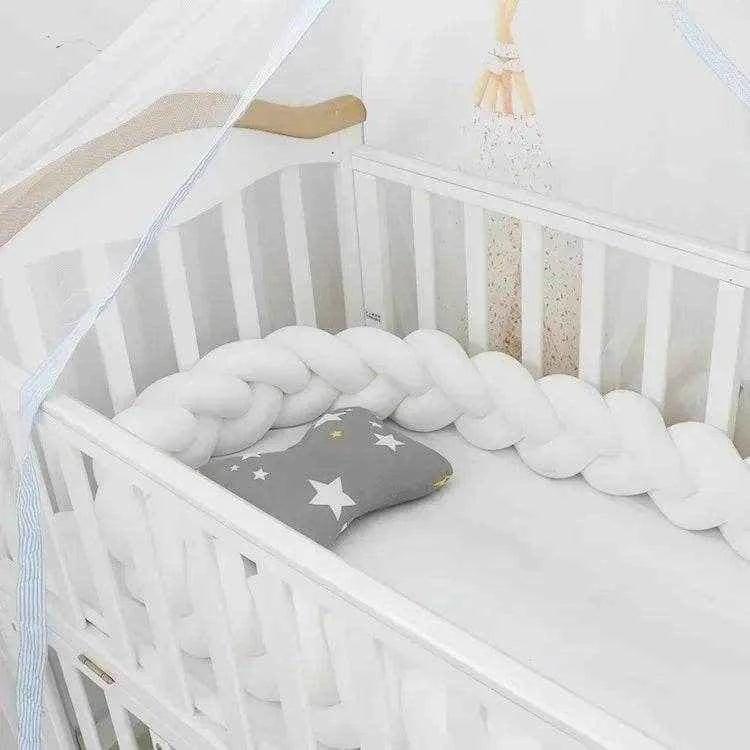 1M/2M/3M/4M Knot Braid Bumper Infant Cradle Cot Protector Plush Pillow Cushion Crib Anti-collision Room Decor Baby Bed Bumper