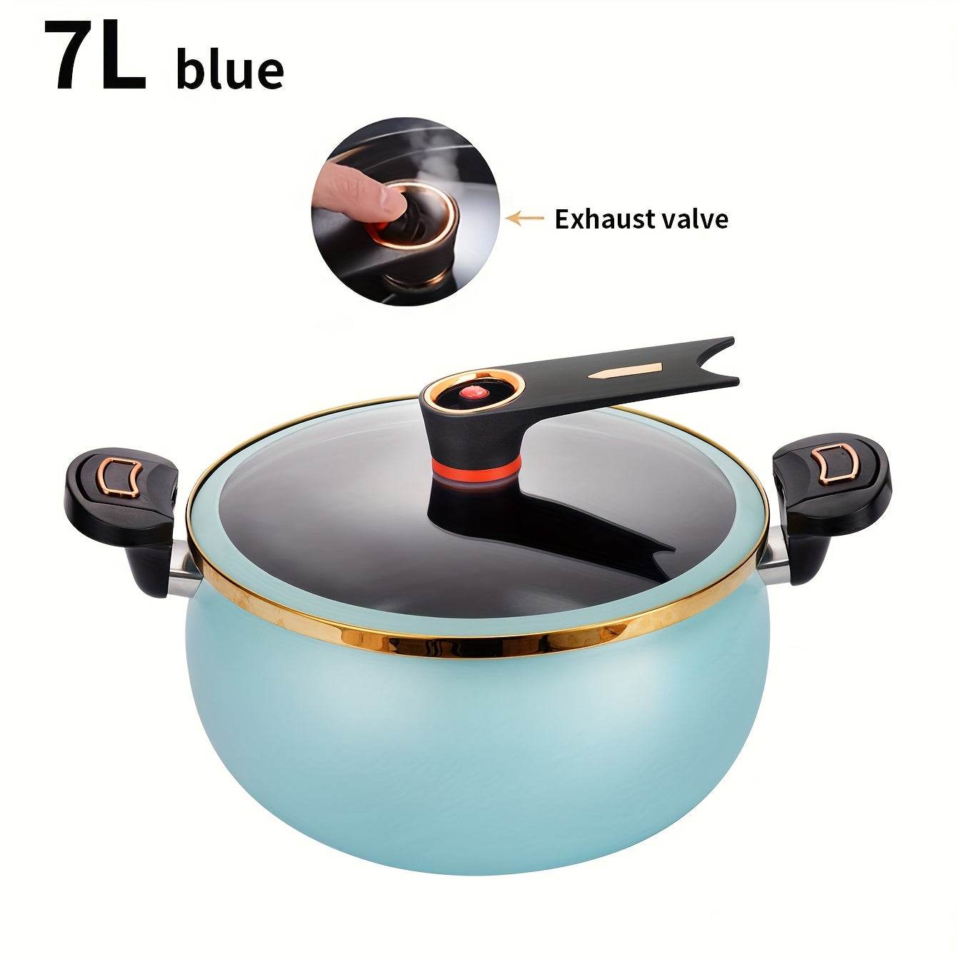 1pc Fat and Chubby Multifunctional Soup Pot for Home Use, 7L Large Capacity, 26cm, Non-stick Pot, Suitable for Induction Cooker and Gas - Quality Shopping Centre