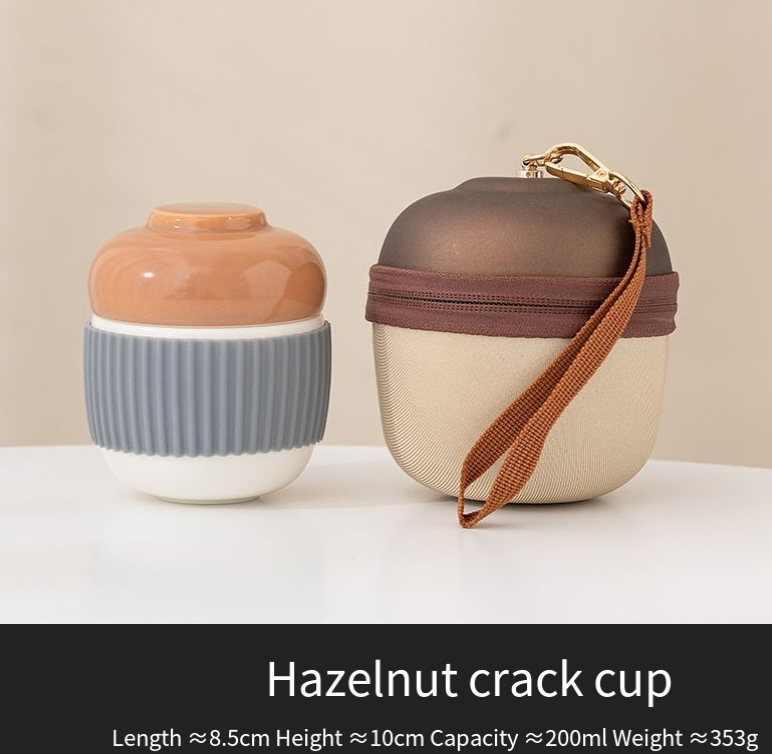 Ceramic Pinecone Travel Tea Set Portable One Pot One Cup Filter Cup For Office