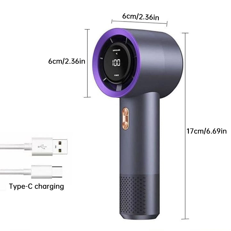 6 Fan Handheld High Speed Fan Mini Draagbare AC 199 Niveaus Instelbare Persoonlijke Koeler voor Reizen Gym Outdoor