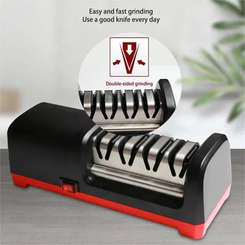 4 Stage Electric Knife Sharpener 20-Degree Grinding Edge Knifie Sharpener for dog knifes with Sharpening and Polishing - Quality Shopping Centre