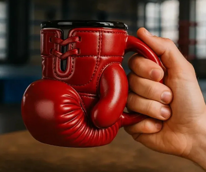 Bokshandschoen Mok Roestvrijstalen Koffiemok Retro Stijl voor Boksliefhebbers
