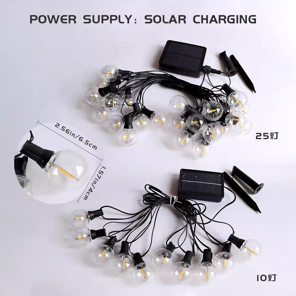 Guirlande lumineuse solaire d'extérieur étanche pour camping G40