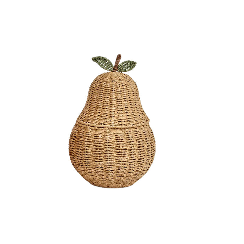 Groothandel handgemaakte gevlochten opbergmand, sneeuwpeer-stijl, opbergmand, bureau-opbergmand, decoratieve mand voor in huis