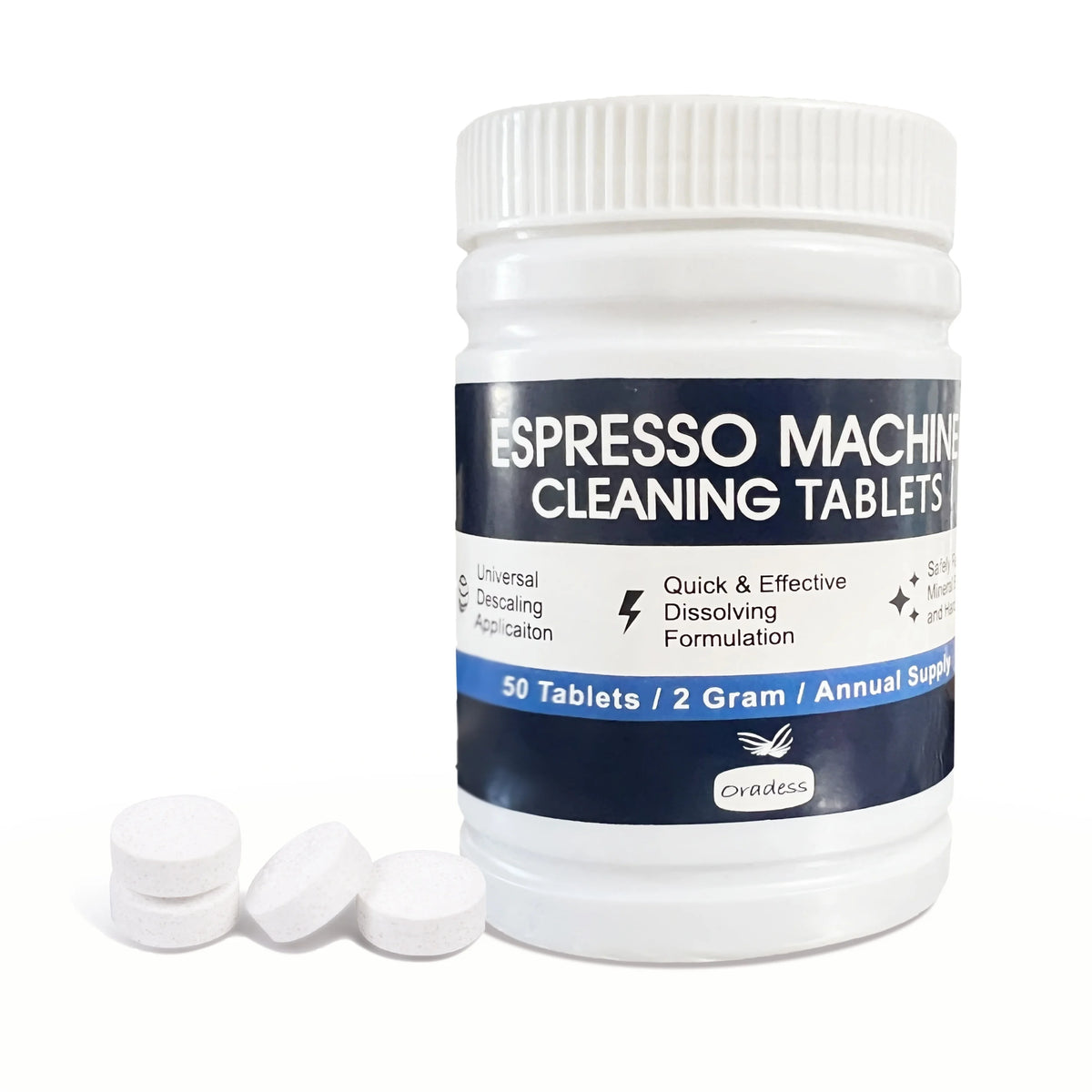 50 Coffee Machine Cleaning Tablets,Removes Grease,Residues from Pipes,Suitable for Fully Automatic,Semi-Automatic Coffee Machine