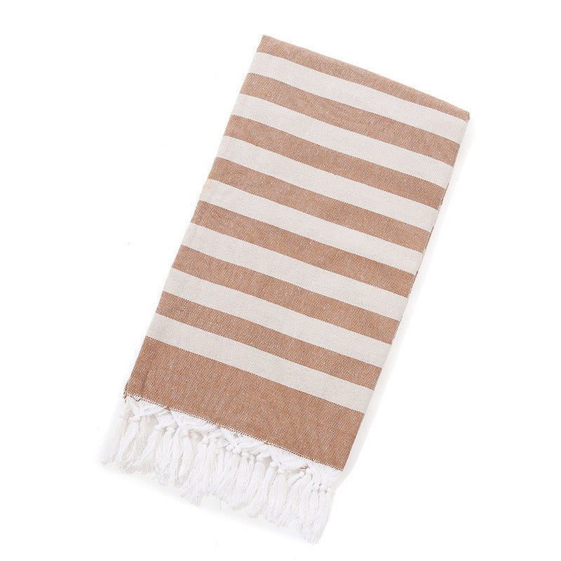 Serviette de plage turque rayée à franges, séchage rapide, grande taille, en coton, styles variés, vente en gros