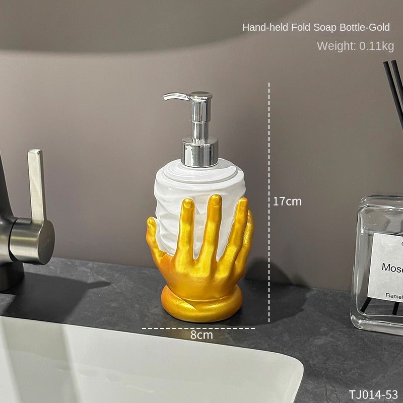 Lightweight Bathroom Handheld Heart-Shaped Liquid Dispenser for Shower Gel, Shampoo, Soap, and Hand Soap Refill Bottles