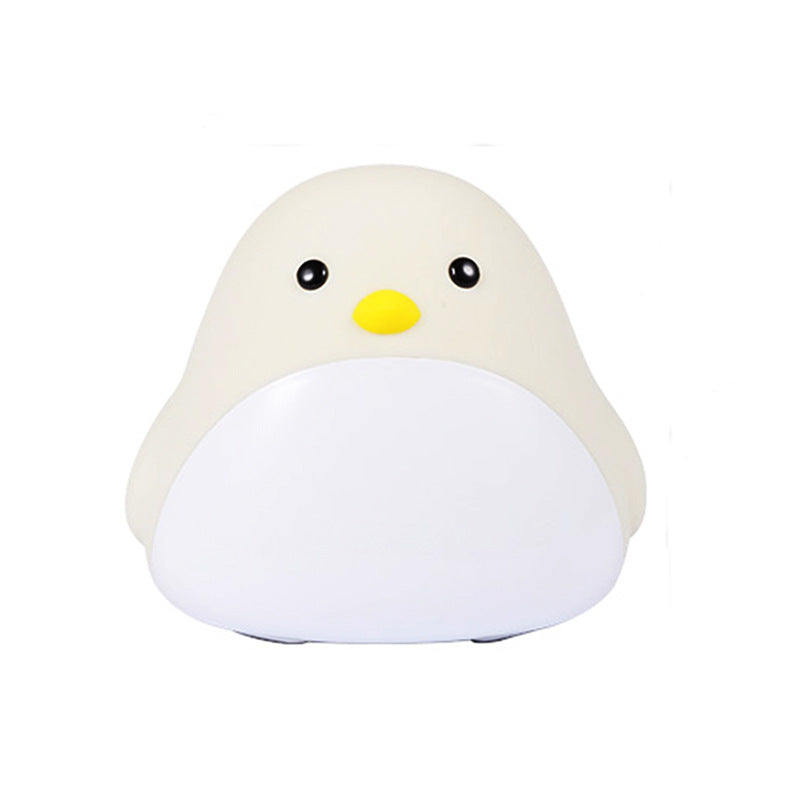 Time Bird LED-nachtlampje, cartoon stille elektronische klok voor studenten met USB-oplader voor slaapkamer en studentenkamer