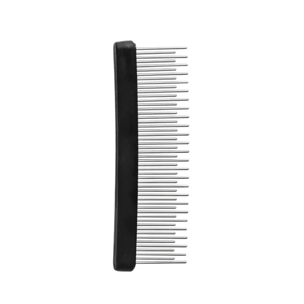 Lot de 3 brosses épilatoires en acier inoxydable pour chiens et chats, peigne de toilettage double face pour animaux avec dents longues et courtes pour le brossage des poils