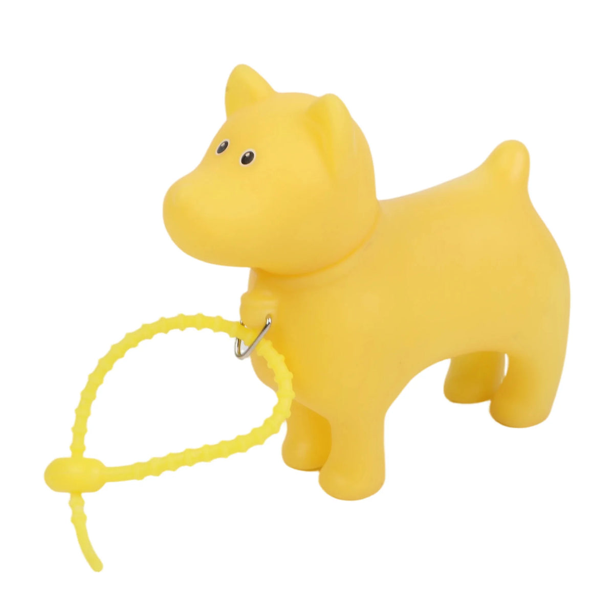 Dog Poop Bag Holder PVC Dog Shape Waste Bag Dispenser Clip-on Leash Backpack Portable Pet Cleanup Box for Outdoor Walks Trips