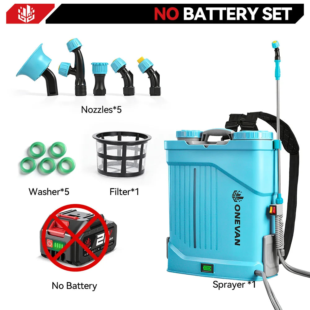 ONEVAN 80PSI Electric Sprayer 20L High Capacity Yard Lawn Spraying Irrigation Backpack Sprayer Tools For Makita 18V Battery Pin