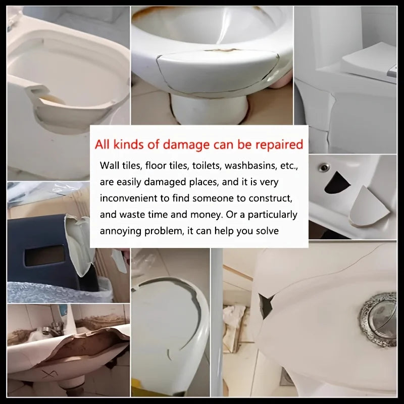 1pc Ceramic Repair Agent - Super Strong Waterproof Leak Sealant for Quick Fixes on Ceramics,Sinks,Bathtubs,Toilets, Vases, Tiles