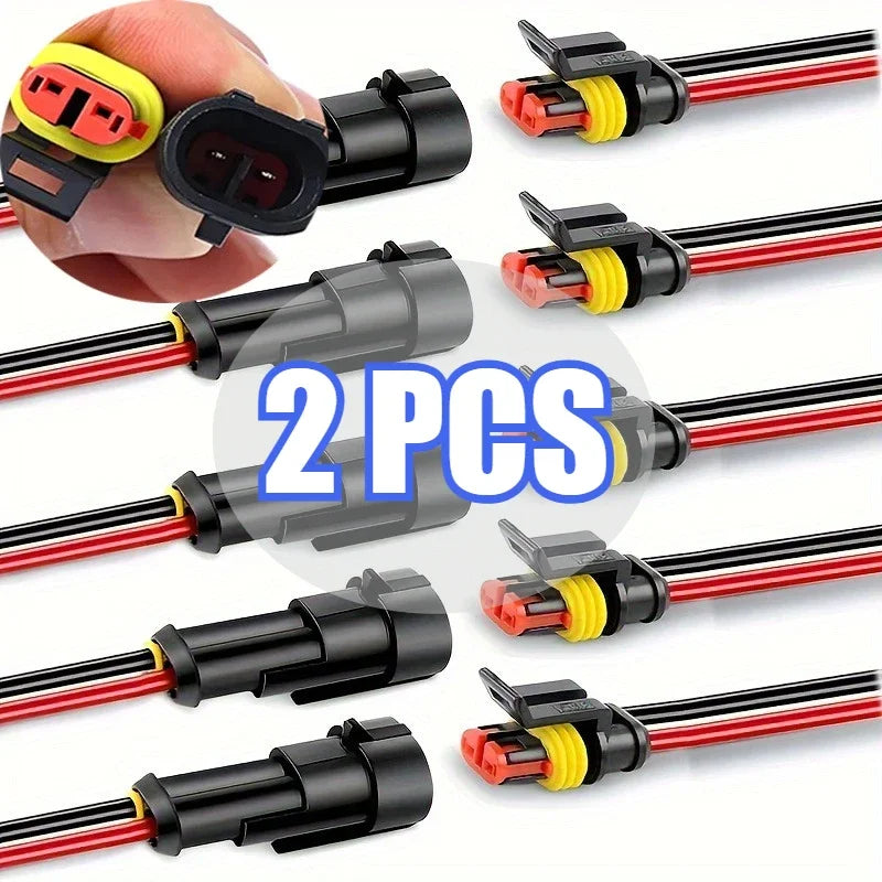 Automotive Connector Electric Motorcycle Connectors Waterproof Quick Connect Kit with Wire,Suitable for Cars and Ships Connector