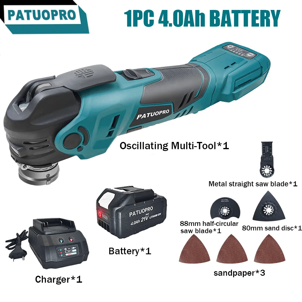Borstelloze draadloze oscillerende multifunctionele machine, elektrische zaag, trimmer, schraper, houtbewerkingssnijder voor Makita 18V-accu