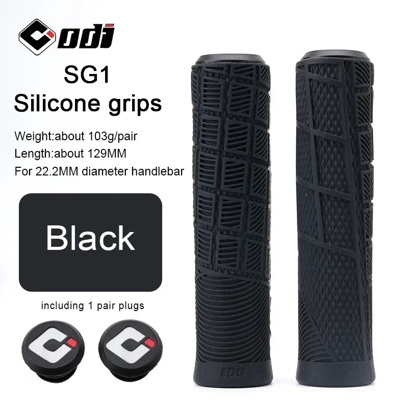1pair MTB Silicone Bicycle Handlebar Grips Mountain Bike Grips BMX Fixie Bike Soft Grips Shockproof Cycling Parts Accessories