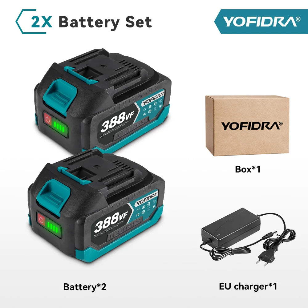 18V 21V oplaadbare lithiumbatterij met digitaal display 388VF 15000mAh.928VF 22500mAh.Accu voor kettingzaag, moersleutel en elektrisch gereedschap