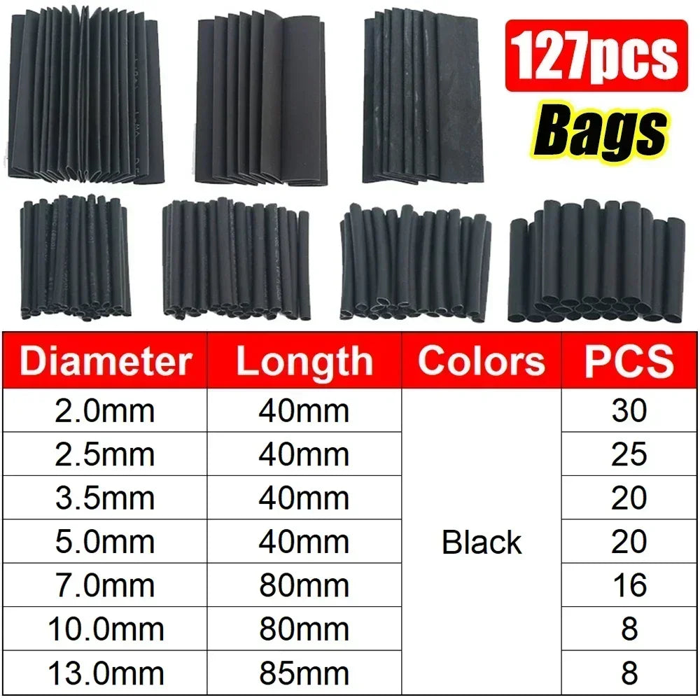 Heat Shrink Tube 2:1,wire Wrapping Sleeve,multi-color Electrically Insulated Heat Shrink Tube Set,DIY Sleeve Wrapping Cable Set
