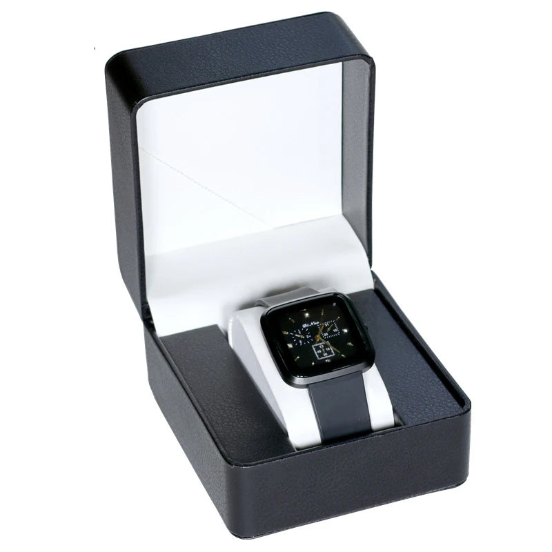 Black Single Watch Organizer Case Gift Box with Pillow PU Leather Wristwatch Display Case Organizer for Men and Women