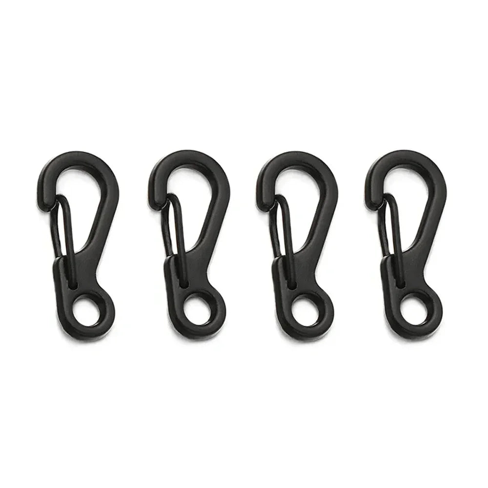 4-10Pcs Mini Spring Carabiners Set Outdoor EDC Keychain Camping Rope Clasps Tactical Survival Hooks Paracord Clips