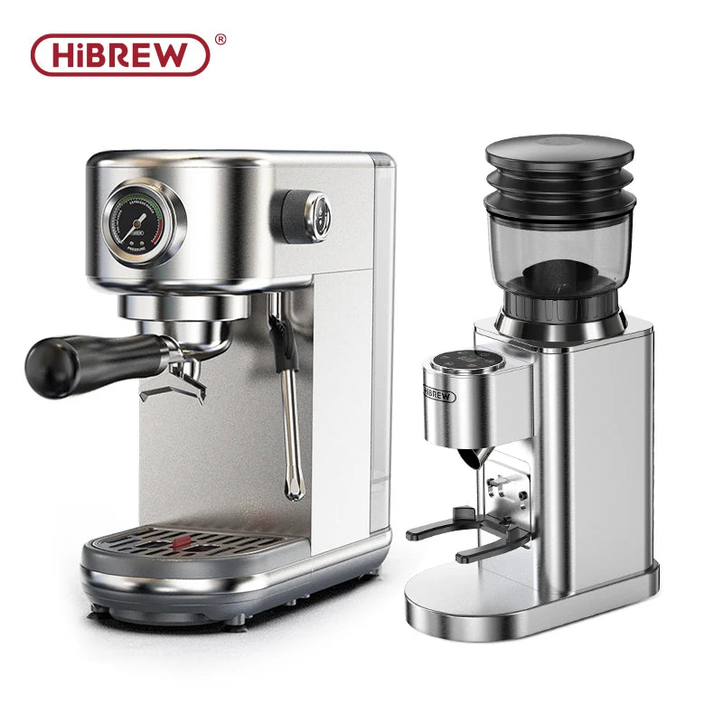 HiBREW 20Bar Halfautomatische Espressomachine Temperatuur instelbaar Koud/Warm Superdun Koffiezetapparaat Cappuccino H10B