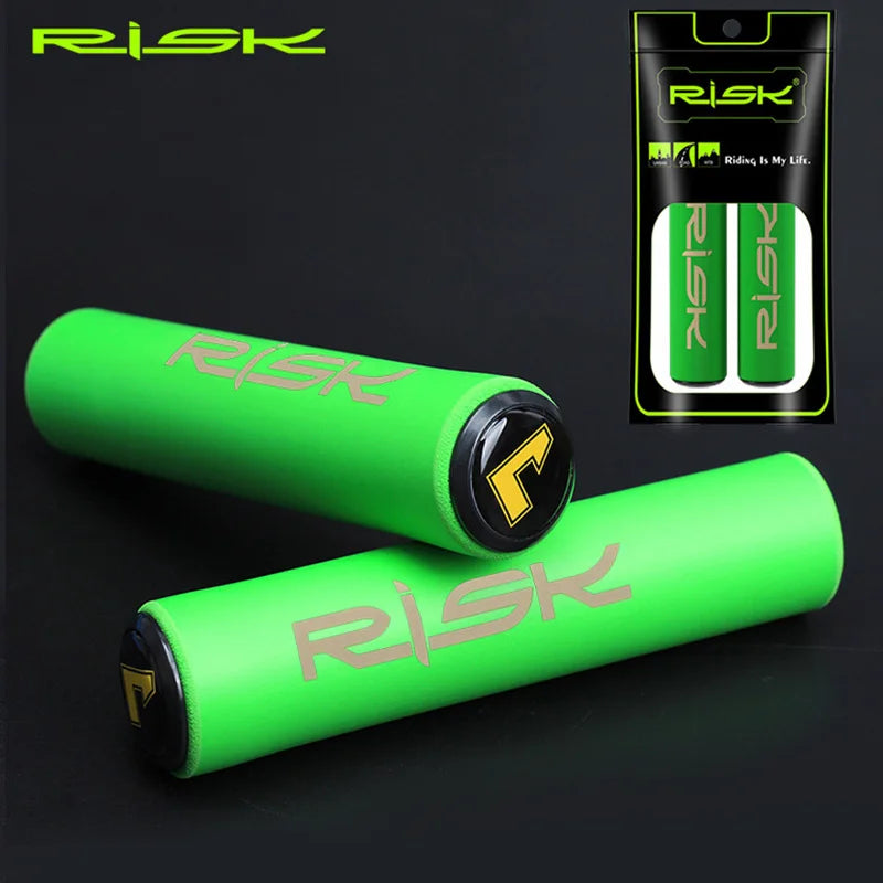 RISK Ultralight Anti-skid Soft Bike Handlebar Grips for BMX MTB Cycling Accessories - Non-slip Bicycle Grips Handle Cuffs Cover