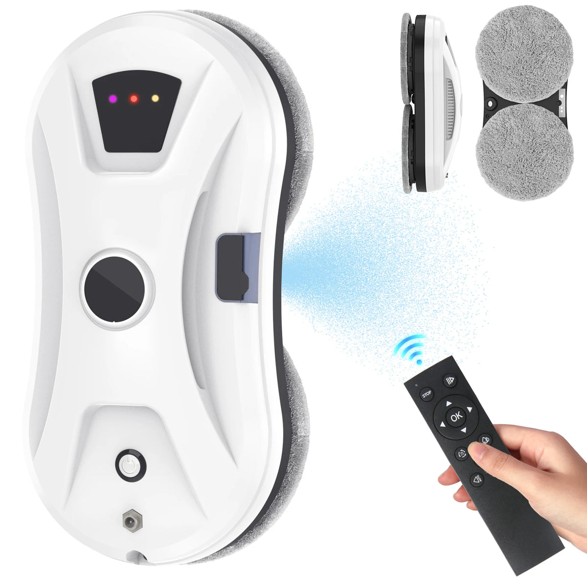 5600PA Window Cleaner Robot Automatic Water Spray Fall Prevention Remote Cleaner Intelligent Control Paths Glass Mirror Wall - Quality Shopping Centre