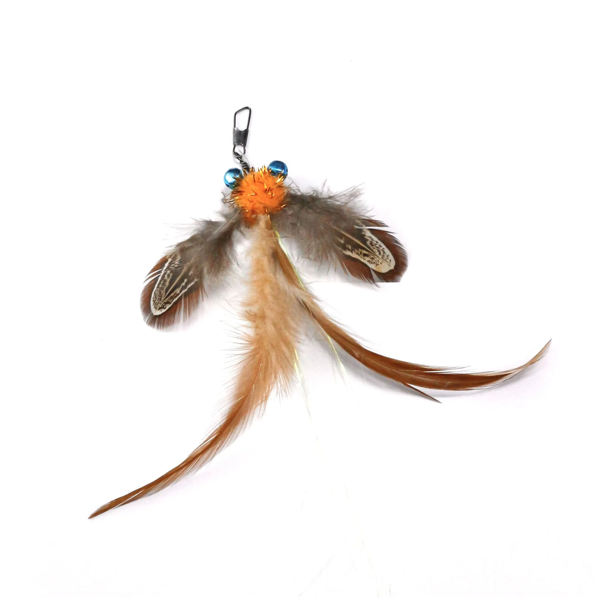 Lot de 3 têtes de rechange pour jouet pour chat en forme de poisson rouge, plumeau interactif pour animal de compagnie