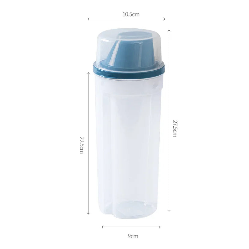 1000ml/1500ml Dog Food Storage Container Transparent Pet Food Sealed Jar with Scale Pet Food Storage Dispenser Dog Accessories