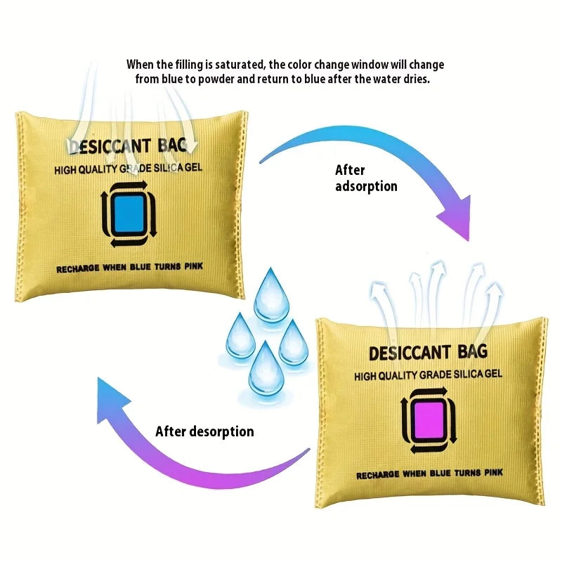 1pc 200g Reusable Silicone Car Dehumidifier Bag-Ideal for Vehicle Interior Moisture Absorption, Prevents Dampness & Condensation