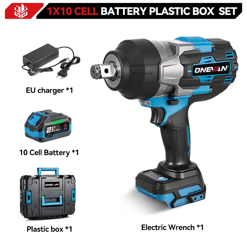 Clé à chocs électrique sans balais ONEVAN 3500N.M, couple de 3/4 pouce, 8 vitesses, outil sans fil pour batterie Makita 18V avec goupille