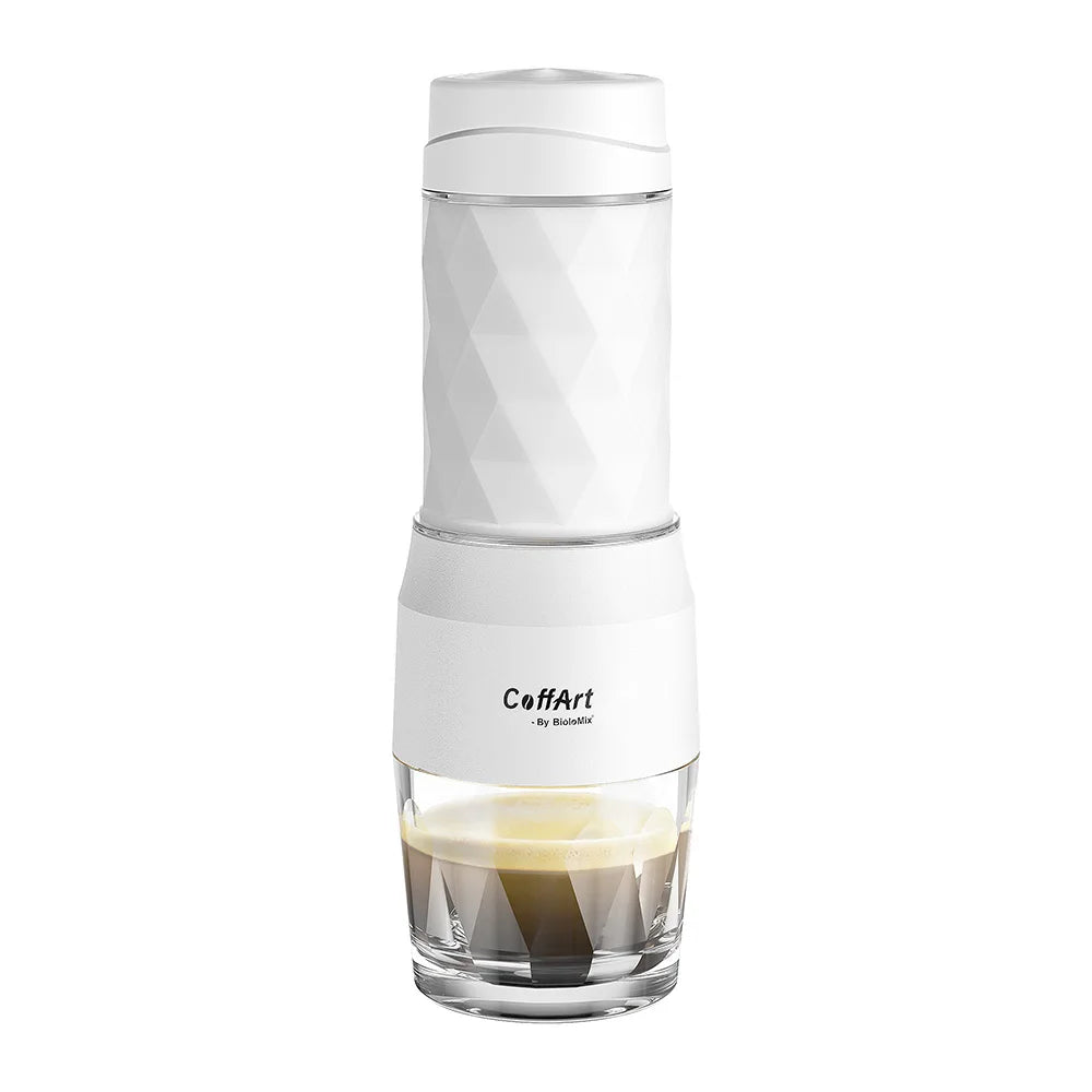 BioloMix Compact Portable Coffee Maker Hand Press Espresso Machine for Travel Picnic Camping with Ground or Capsule Coffee