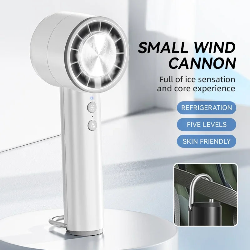 Lenovo handzame kleine ventilator koelende airconditioner draagbaar stil hoge snelheid led-display sterke windkracht USB-oplaadbare ventilator