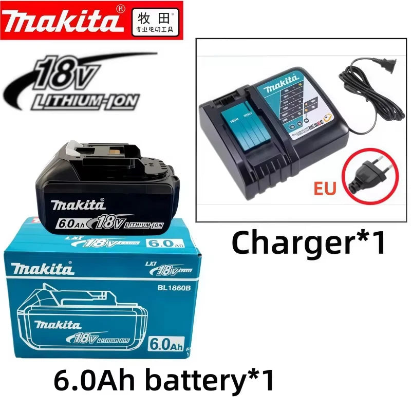Makita 18V 6.0Ah Battery Original Lithium ion Rechargeable Battery 18V 6000mAh Replacement Battery BL1860 BL1850 BL1860B