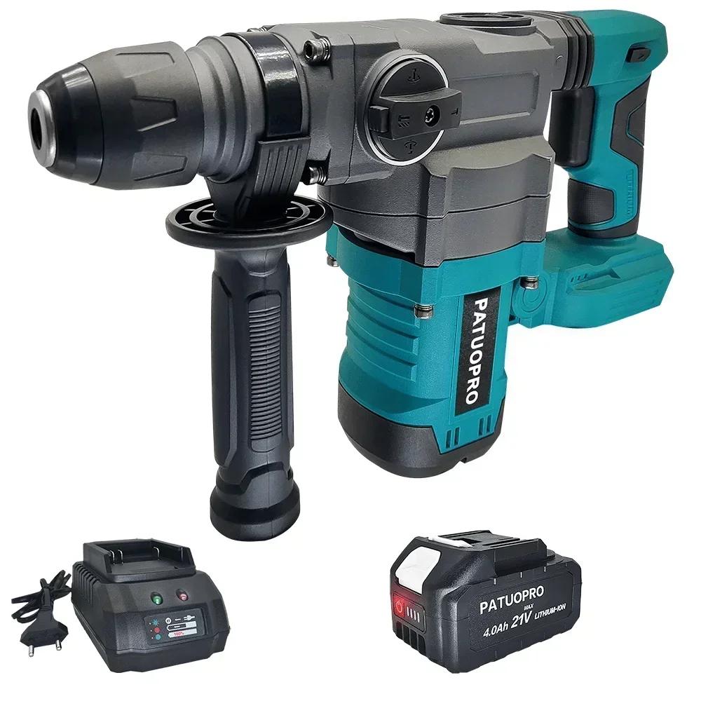 2280W Borstelloze 2-Mode Roterende Elektrische Hamer Handbediende Oplaadbare Klopboormachine Geschikt voor Beton Hout voor Makita 18V Accu
