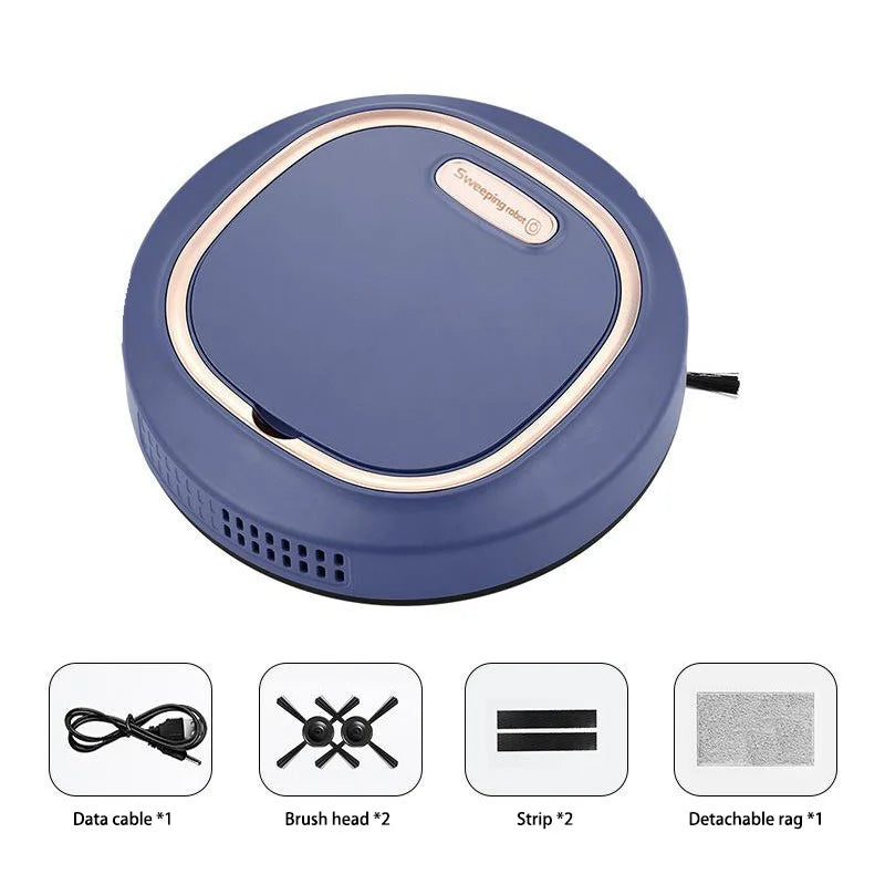 Tactiele activering luie persoon intelligente automatische veegrobot 3-in-1 nat droog huishoudelijke veger USB oplaadbare stofzuiger