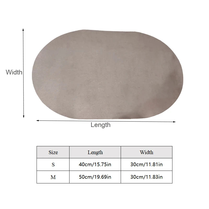 Absorbent Oval Feeding Mat