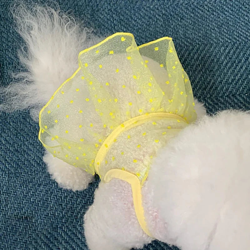 Summer Thin Dog Princess Dress Cute Breathable Pet Dog Skirts for Small Dogs Puppy Cat Sweet Dress Dog Accessories