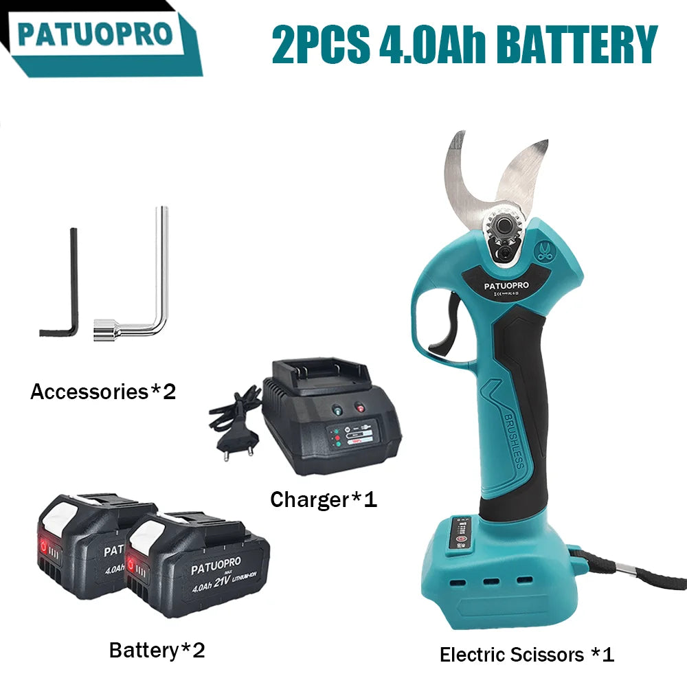 Borstelloze elektrische snoeischaar, draadloos en oplaadbaar, elektrische tuinschaar voor Makita 18V-accu