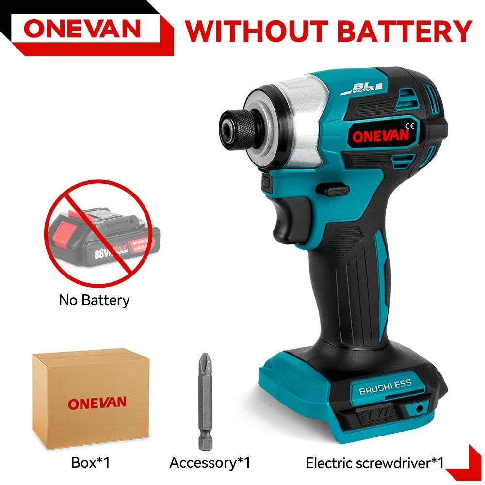 Visseuse à percussion électrique sans fil ONEVAN 600 N.m, 5 vitesses, compatible batterie Makita 18V