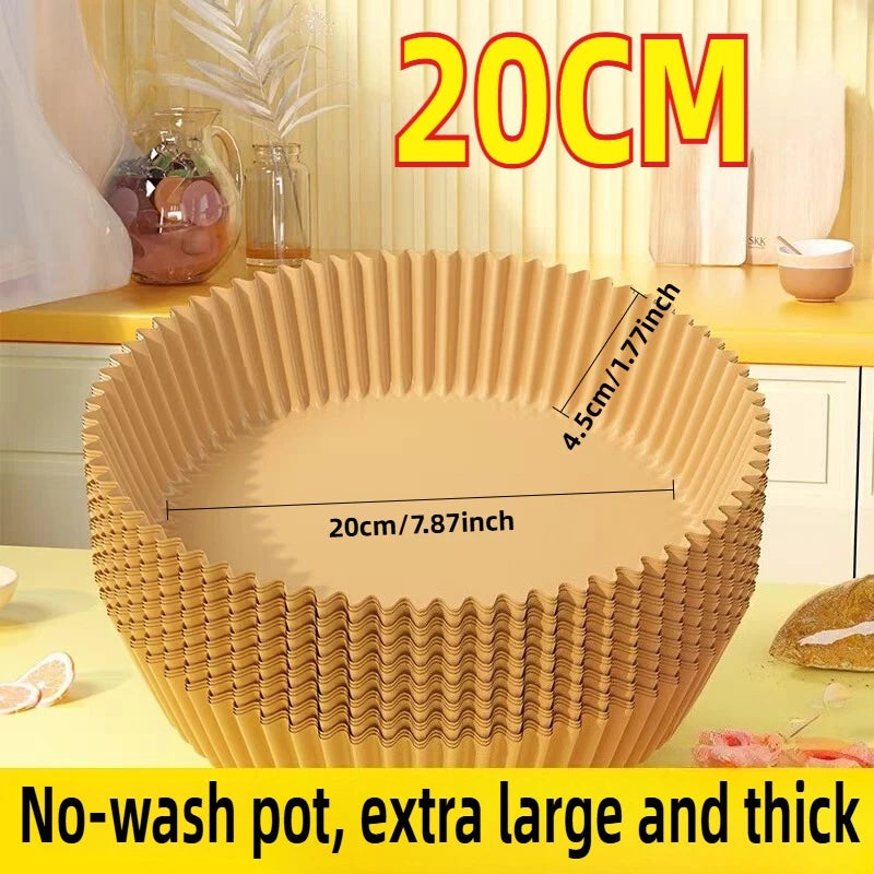 50pcs Air Fryer Paper Disposable Pastry Molds Non-Stick BBQ for Baking&Pastry Tools Parchment Paper Alternative for Microwave