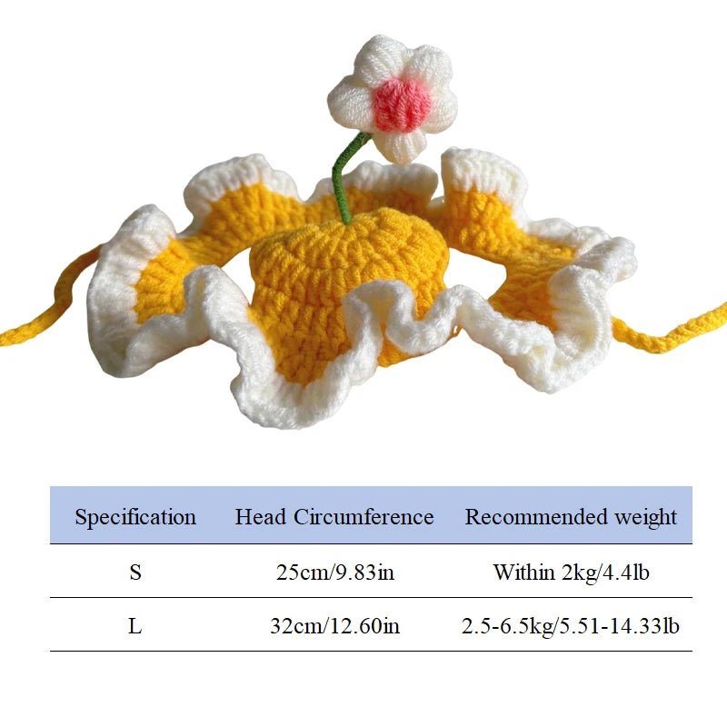 Adjustable Floral Cat Hat
