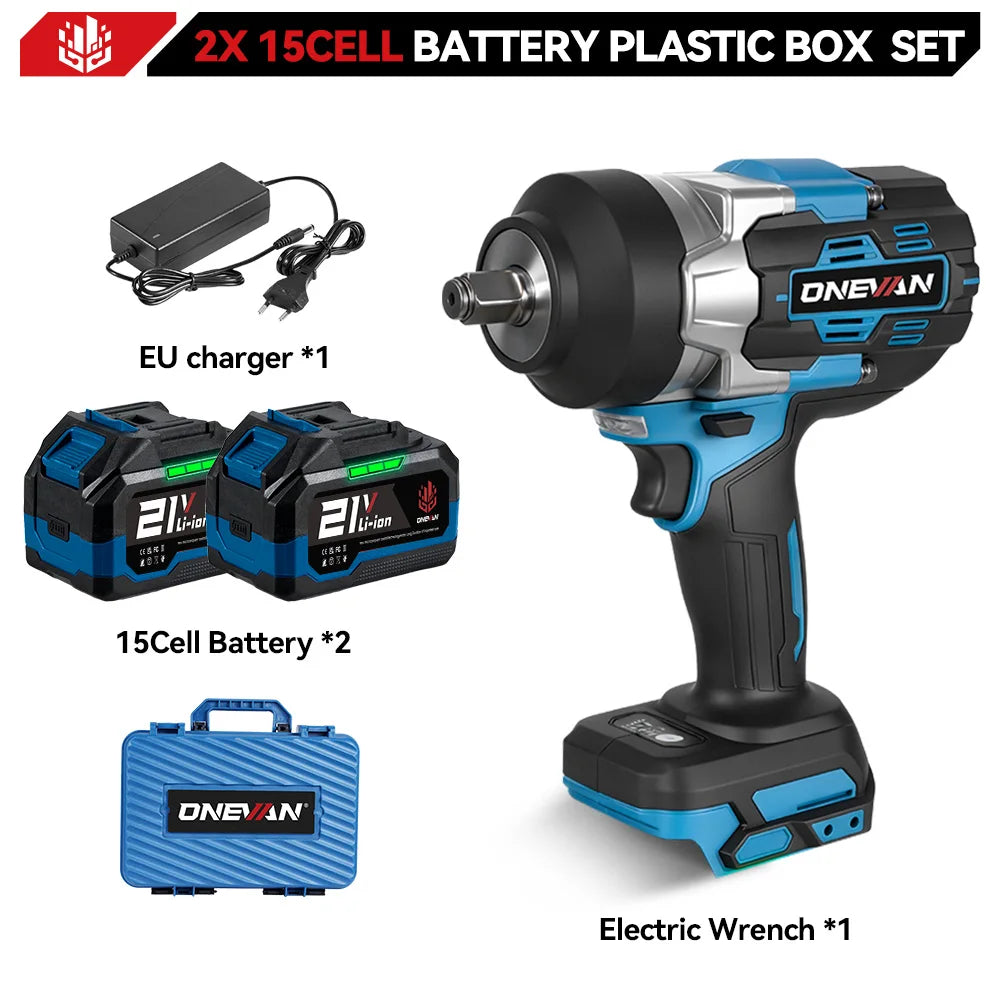 ONEVAN 2800N.M Torque Brushless Electric Impact Wrench 5 Speed Cordless Wrench Screwdrive Power Tool For Makita 18V Battery Pin