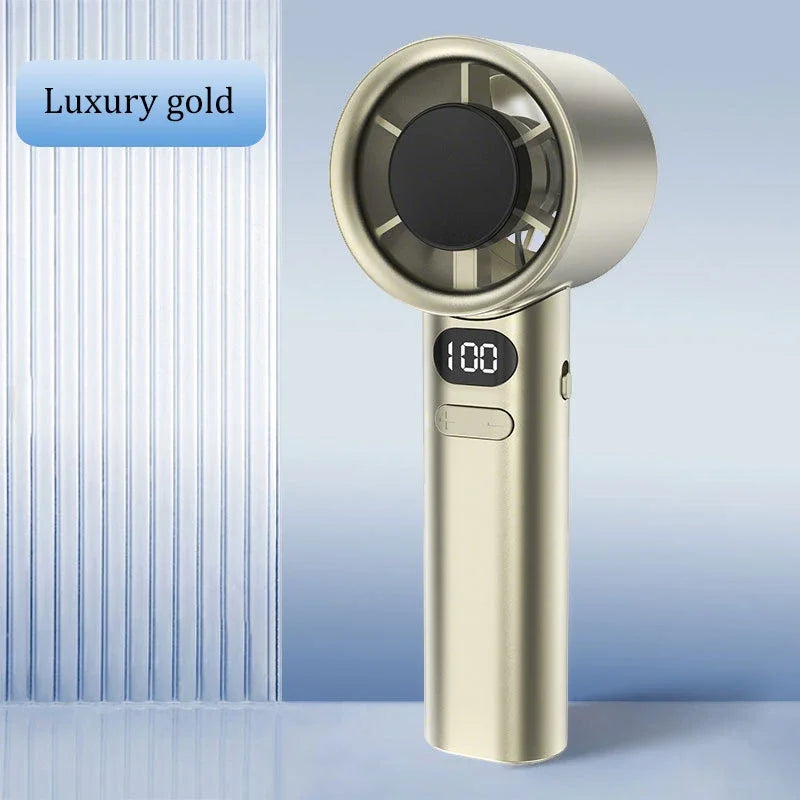 Lenovo Mini Handheld Fan 120 snelheden draagbare bladeloze desktopventilator oplaadbaar directe koeling met ijsmodus voor dames en heren nieuw