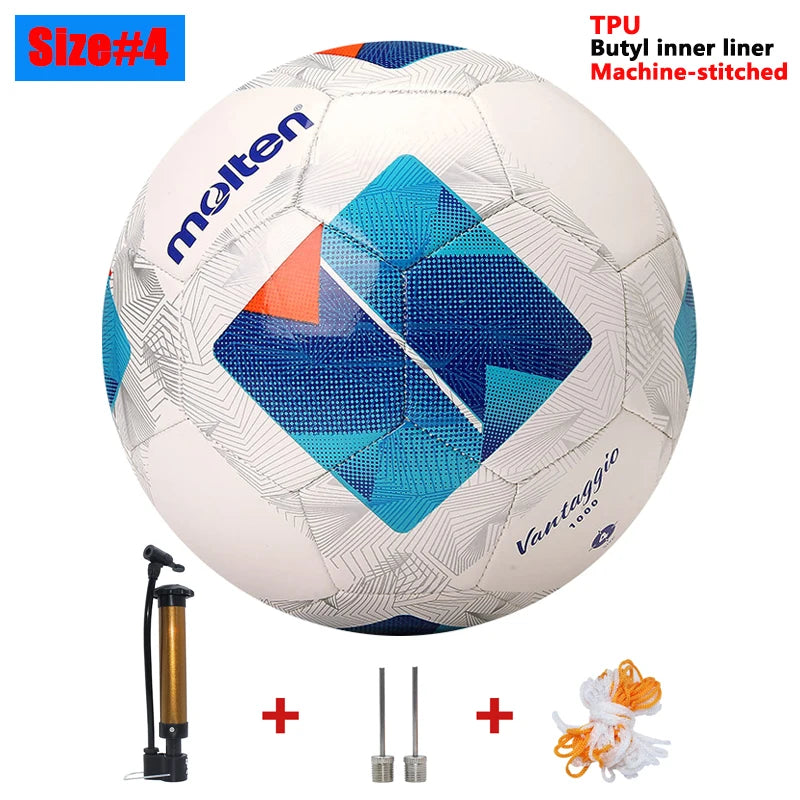2026 Molten Soccer Ball Size 5 High Quality PVC/TPU with Pump for Outdoor Football Training and Match Game - Quality Shopping Centre
