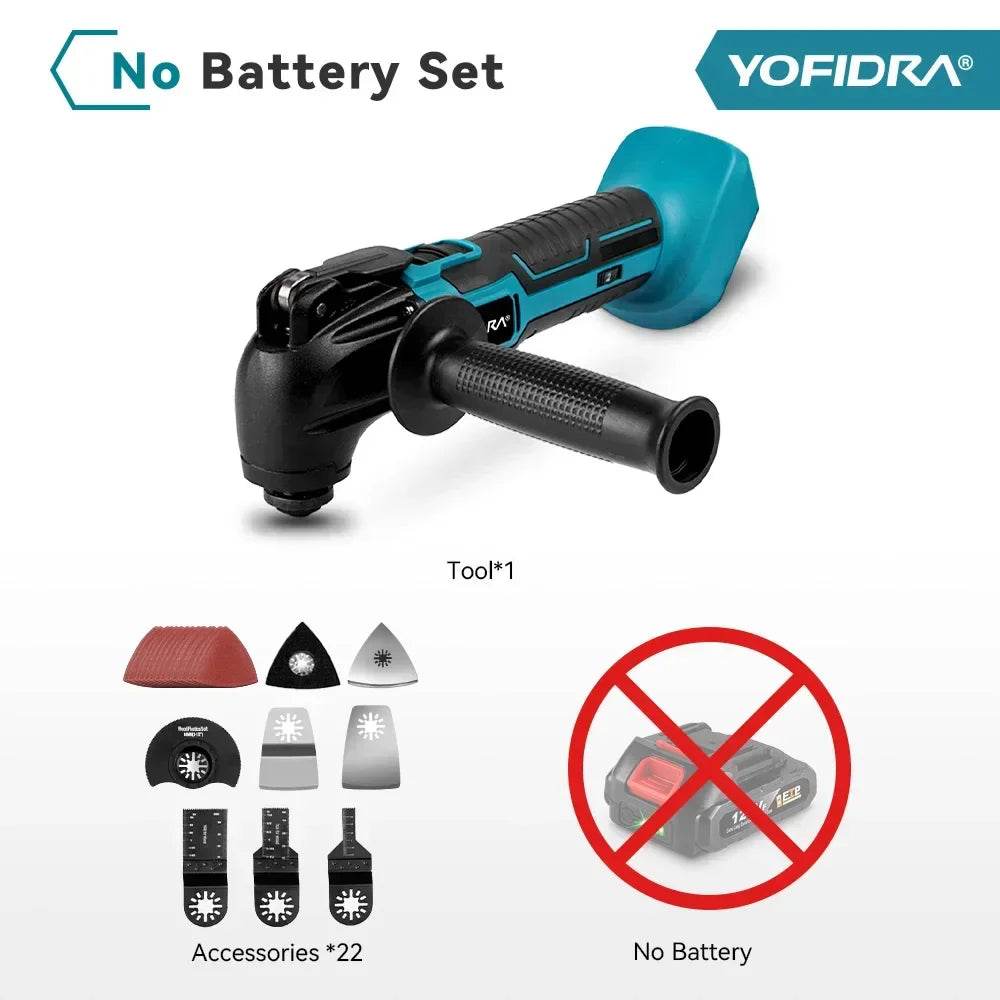 Cordless Oscillating Multi function Tool 6 Gears Adjustable Handheld Rechargeable Renovator Trimmer Shovel For Makita18V Battery - Quality Shopping Centre