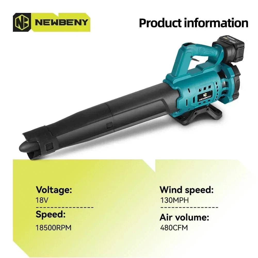 High Powerful Cordless Electric Air Blower Speed Adjustable Efficient Leaf Snow Dust Cleaning Blower Tool For Makita 18V Battery - Quality Shopping Centre