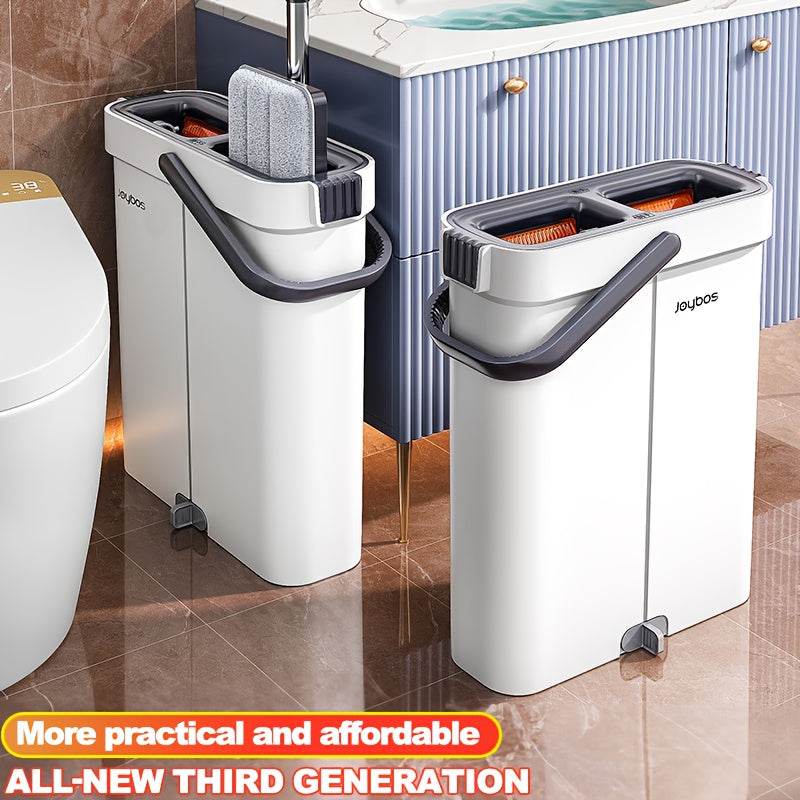 One Set, 40cm Large Mop And Bucket Set With 4pcs/6pcs Reusable Fiber Cloths, Machine Washable Matching Cloths, Suitable For Home Indoor And Outdoor Cleaning, New Year Gift! - Quality Shopping Centre