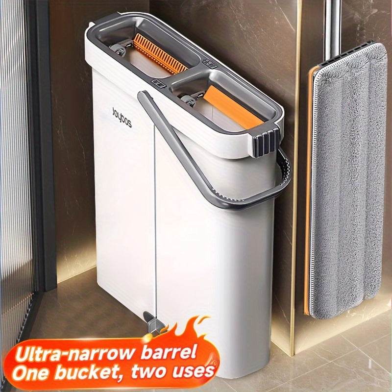 One Set, 40cm Large Mop And Bucket Set With 4pcs/6pcs Reusable Fiber Cloths, Machine Washable Matching Cloths, Suitable For Home Indoor And Outdoor Cleaning, New Year Gift! - Quality Shopping Centre