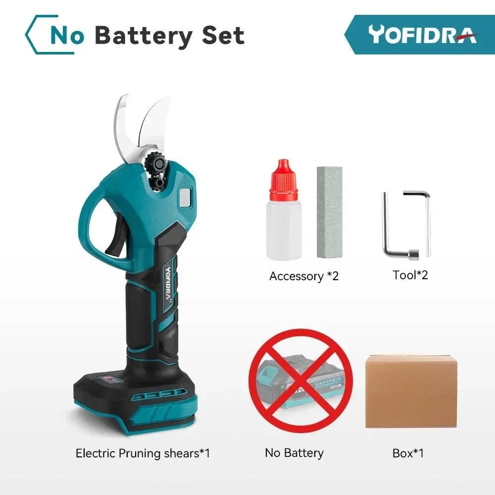Yofidra 30mm Brushless Electric Pruner Shear 2 Gears Cordless Fruit Tree Bonsai Pruning Electric Scissors For Makita 18V Battery - Quality Shopping Centre